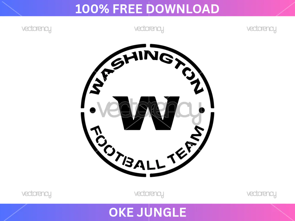 Washington Football Stencil Cut File PNG Free