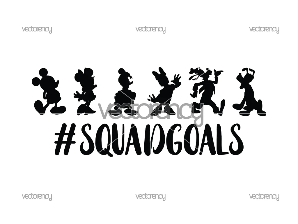 Squad Goals SVG Cricut, PNG, EPS, DXF