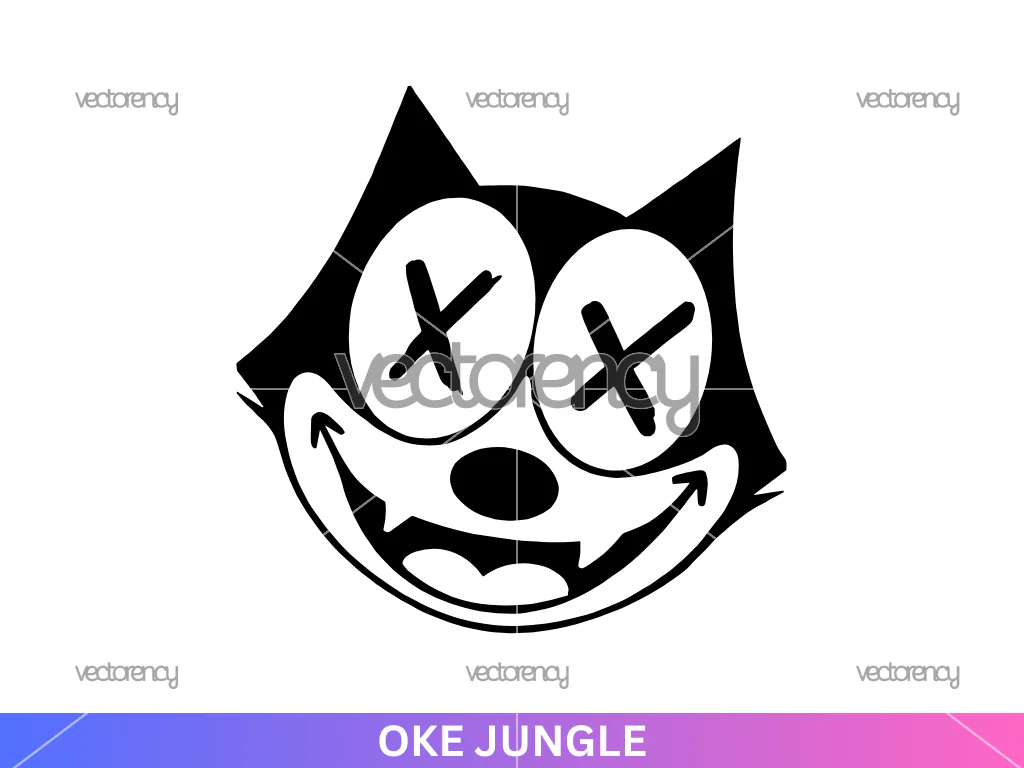 Felix the Cat Face Cut File SVG