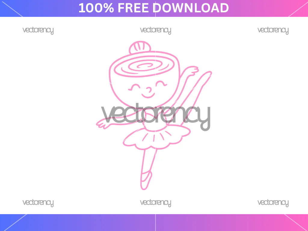 Ballerina Cappuccina SVG Vector Free