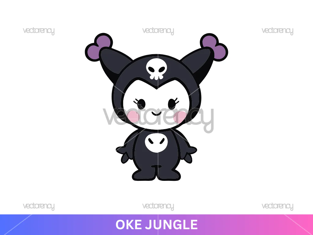Kuromi Halloween Clipart Vector PNG