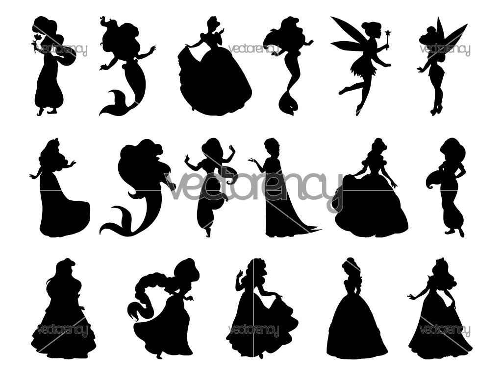Princess Silhouette SVG for Cricut Silhouette Cameo
