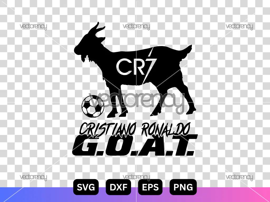 Cristiano Ronaldo G.O.A.T. SVG