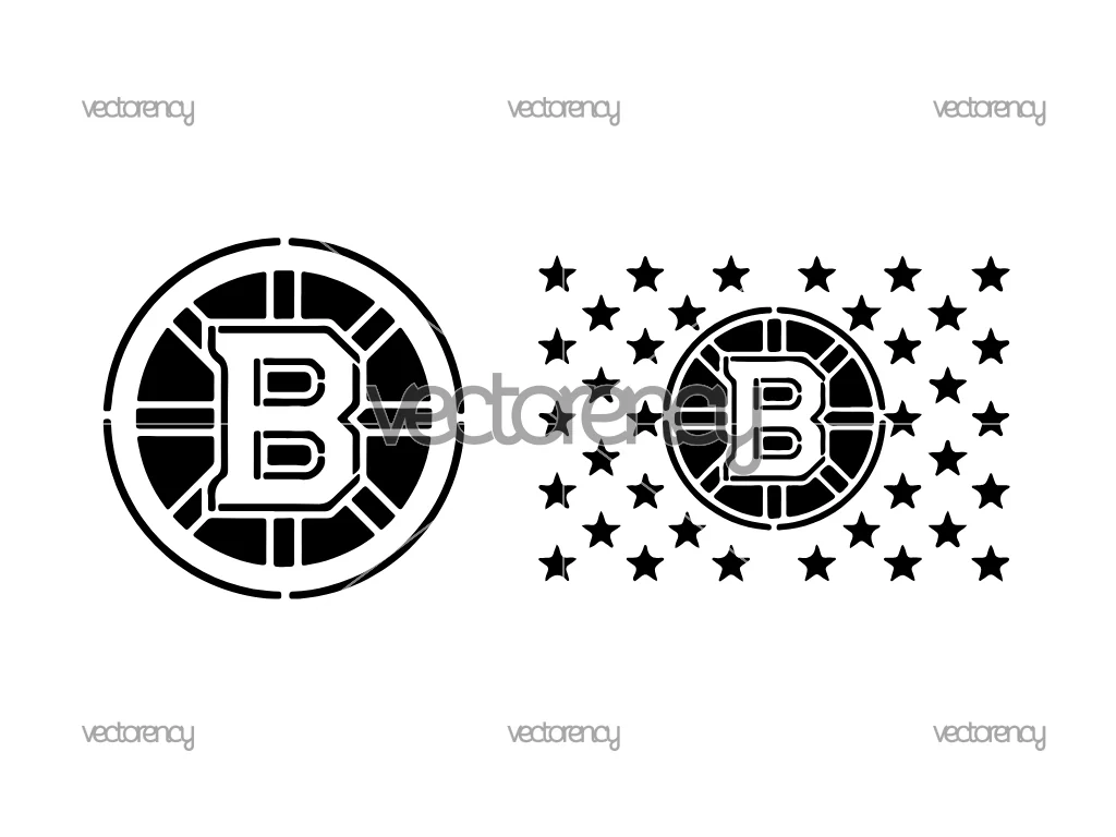 Boston Bruins Logo SVG Stencil, NHL Hockey Cut File, Bruins Vector Design, Cricut & Silhouette