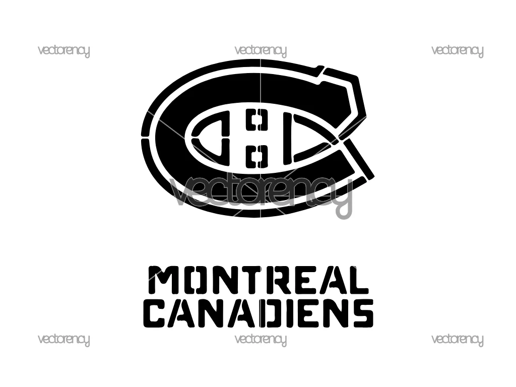 Montreal Canadiens Stencil, NHL Hockey Cut File, Canadiens SVG Design, Cricut & Silhouette