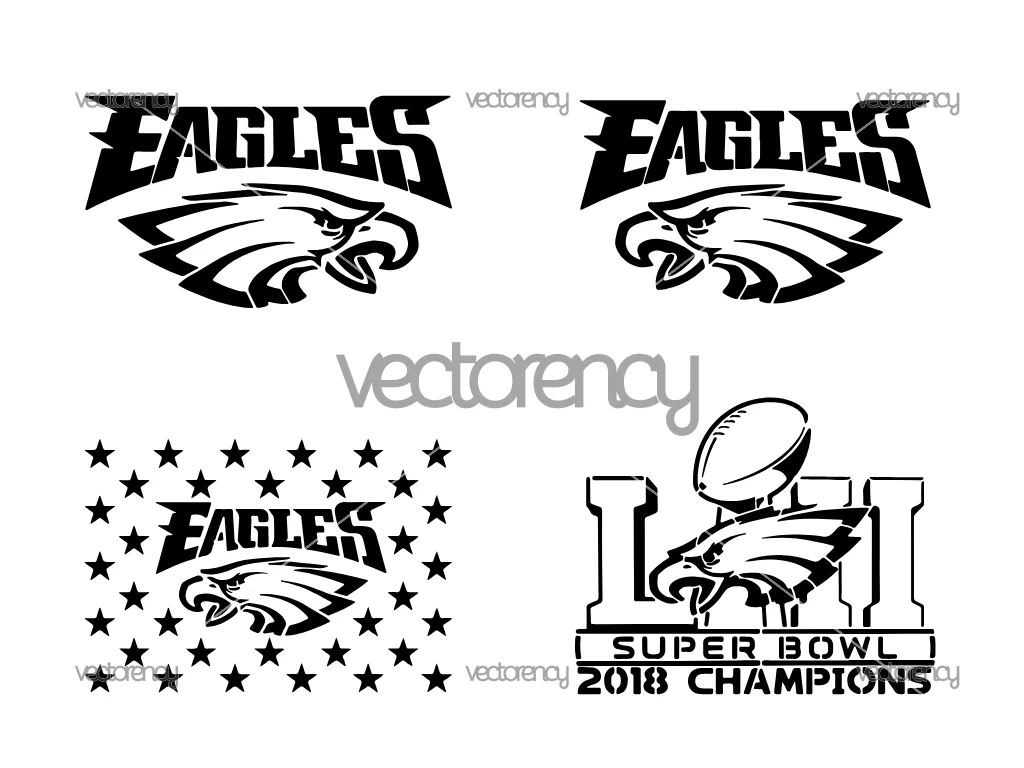 Philadelphia Eagles SVG Vector, NFL Football Cut File, Eagles Logo Digital Download