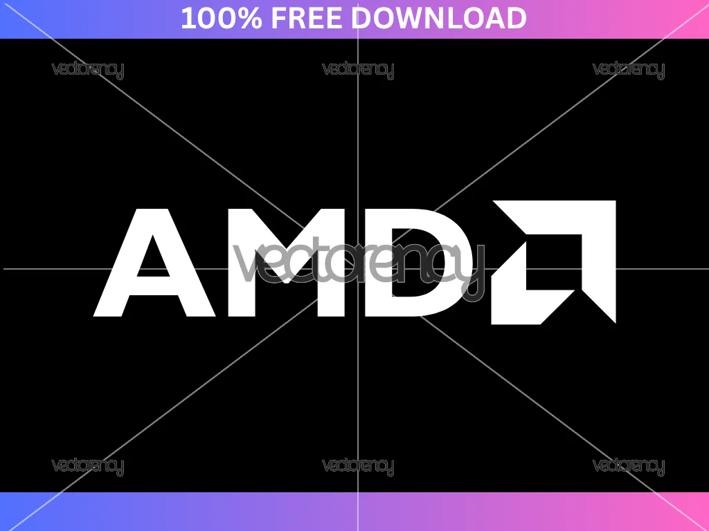 AMD Logo SVG Free Download, Technology Company Cut File, Vector Design