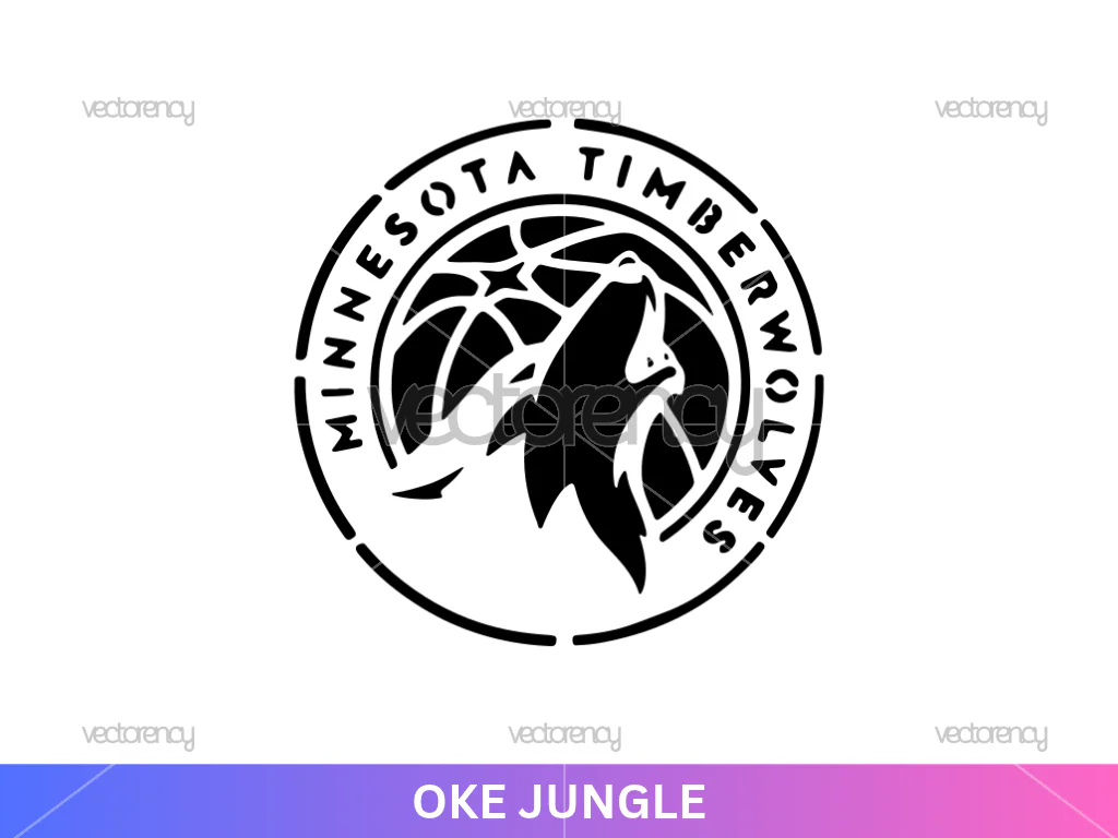 Minnesota Timberwolves Stencil Design SVG