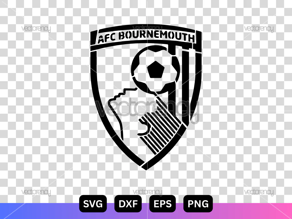 AFC Bournemouth Logo DXF Cut File Stencil Laser SVG Vectorency