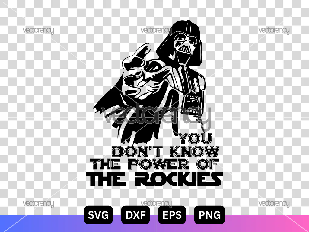 Darth Vader Colorado Rockies SVG, Star Wars Baseball Cut File, Rockies Vector Design