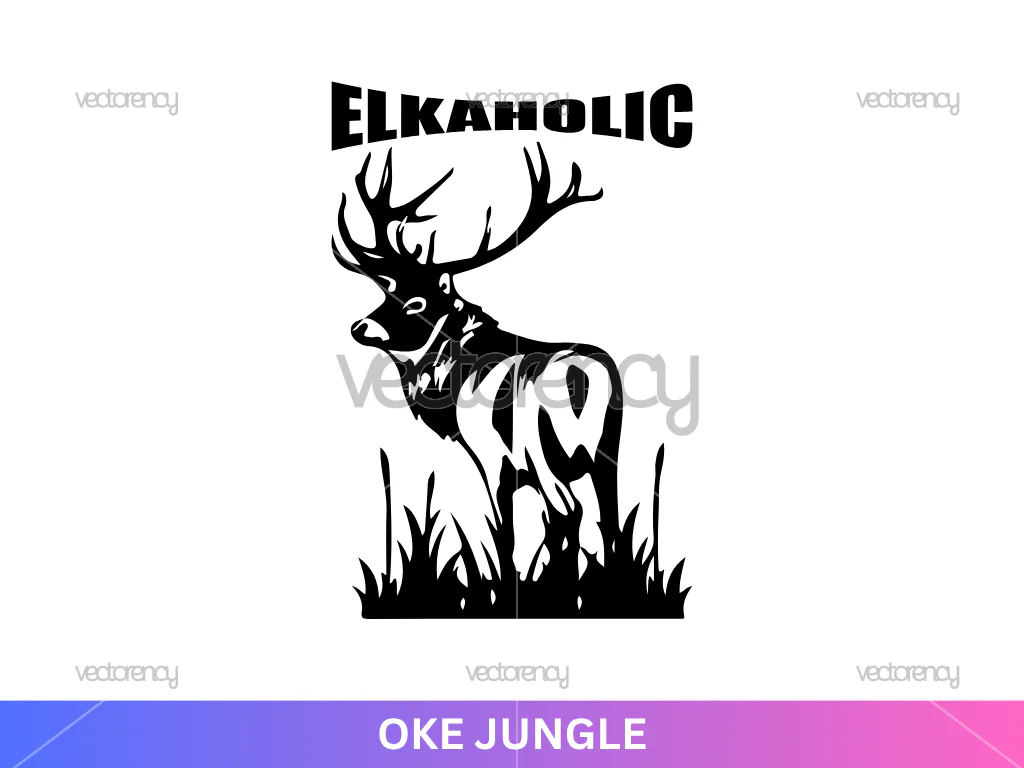 Elkaholic Deer Hunting SVG File