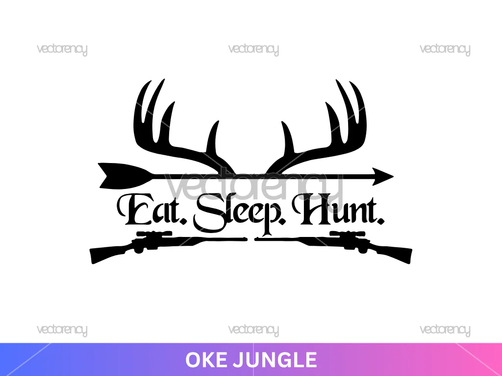 Hunting Deer Stencil SVG