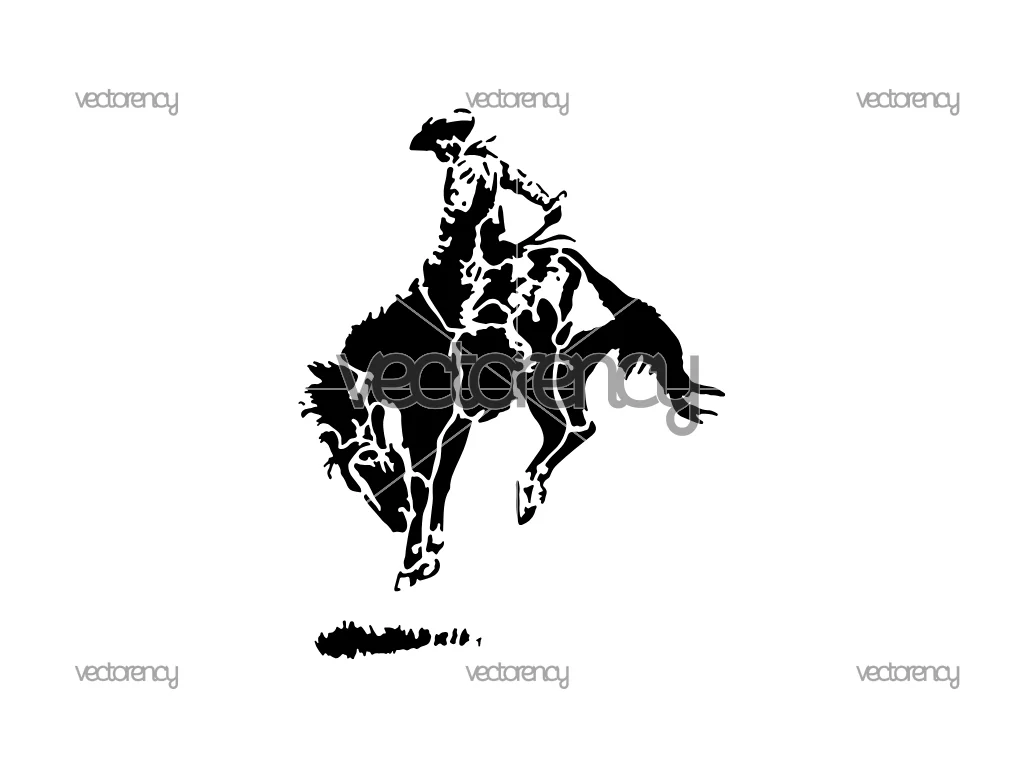 Cowboy SVG for Cricut, Western Cowboy Cut File, Rodeo Vector Design