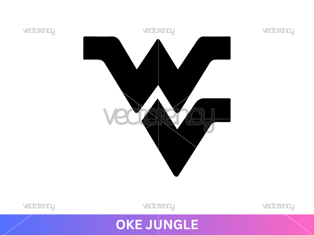 West Virginia Mountaineers Stencil Logo SVG