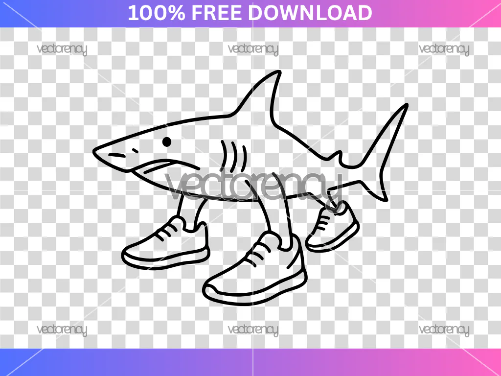 Tralalero Tralala SVG Italian Brainrot Memes Image Download Free