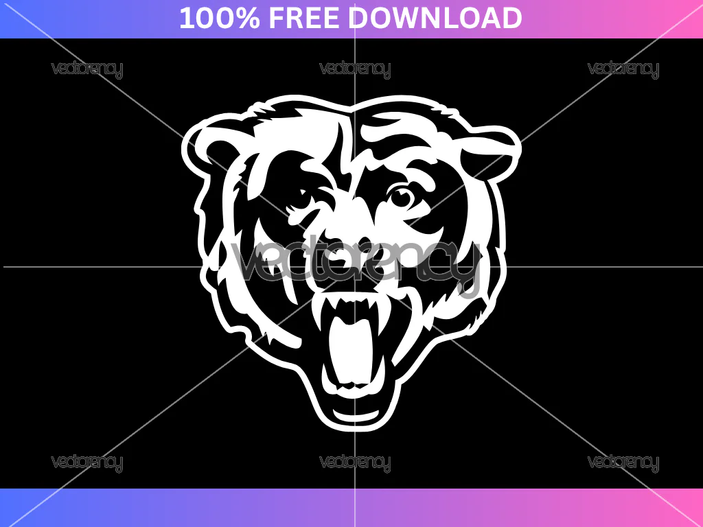 Chicago Bears SVG Logo Vector Black and White Free Download