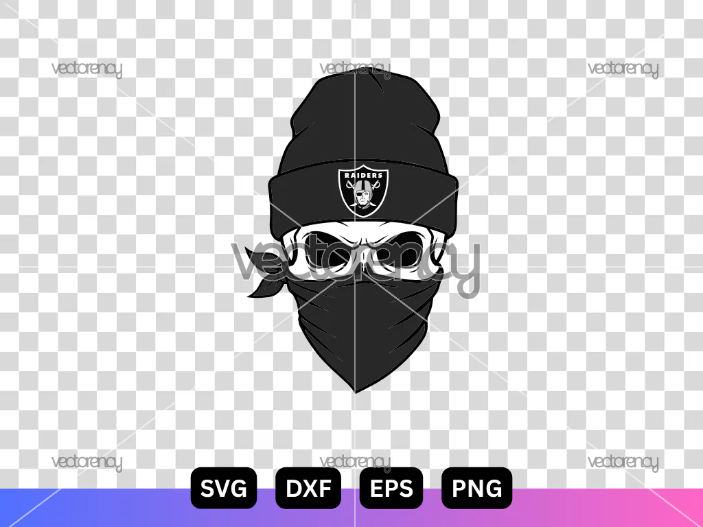 NFL Skull Raiders SVG PNG EPS DXF, Raiders Football Cut Files