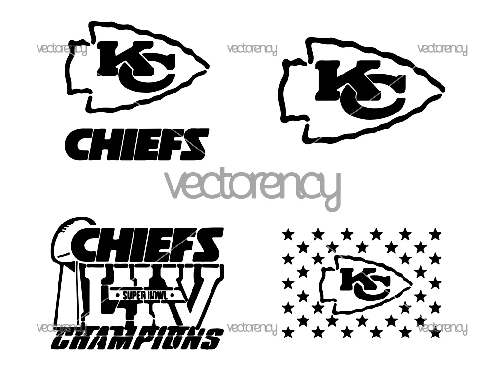 Kansas City Chiefs Stencil, Chiefs Logo Cut File, NFL Football Stencil for Crafts