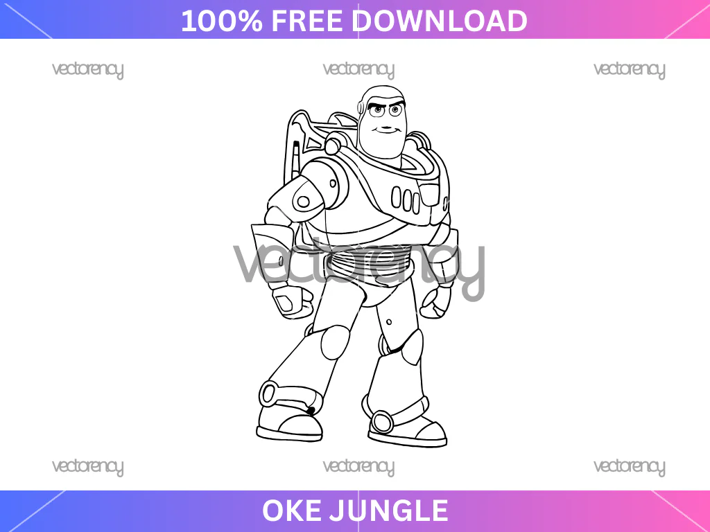 Buzz Lightyear Toy Story Cut File SVG Outline Free