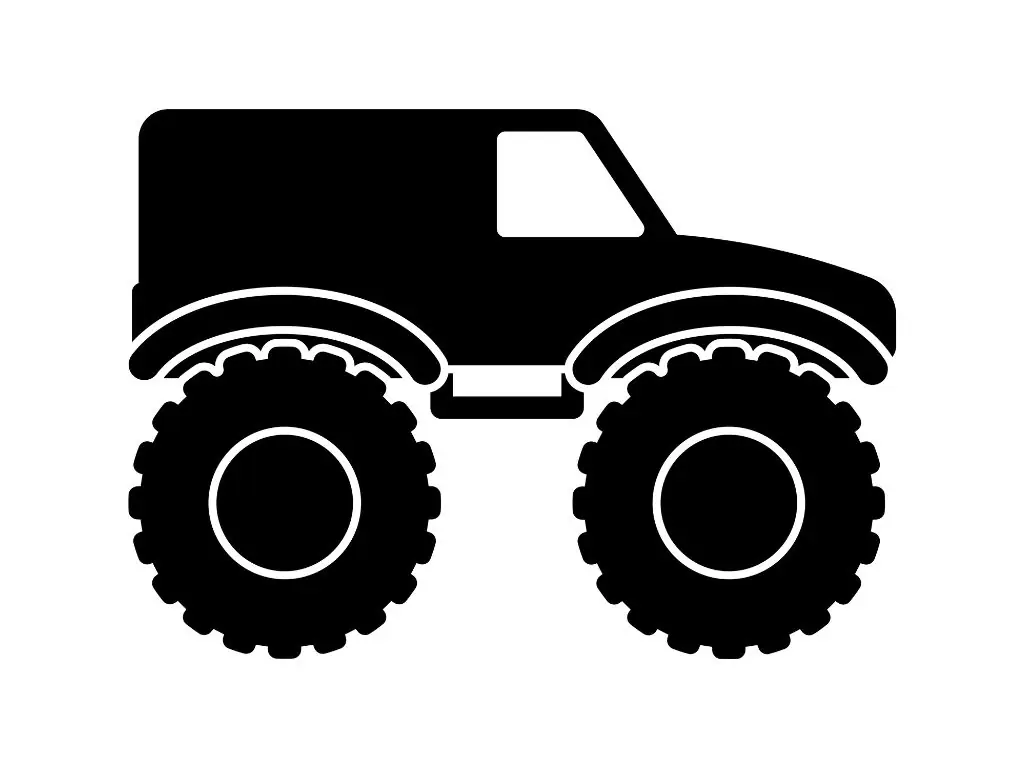 Monster Truck Silhouette Svg #2