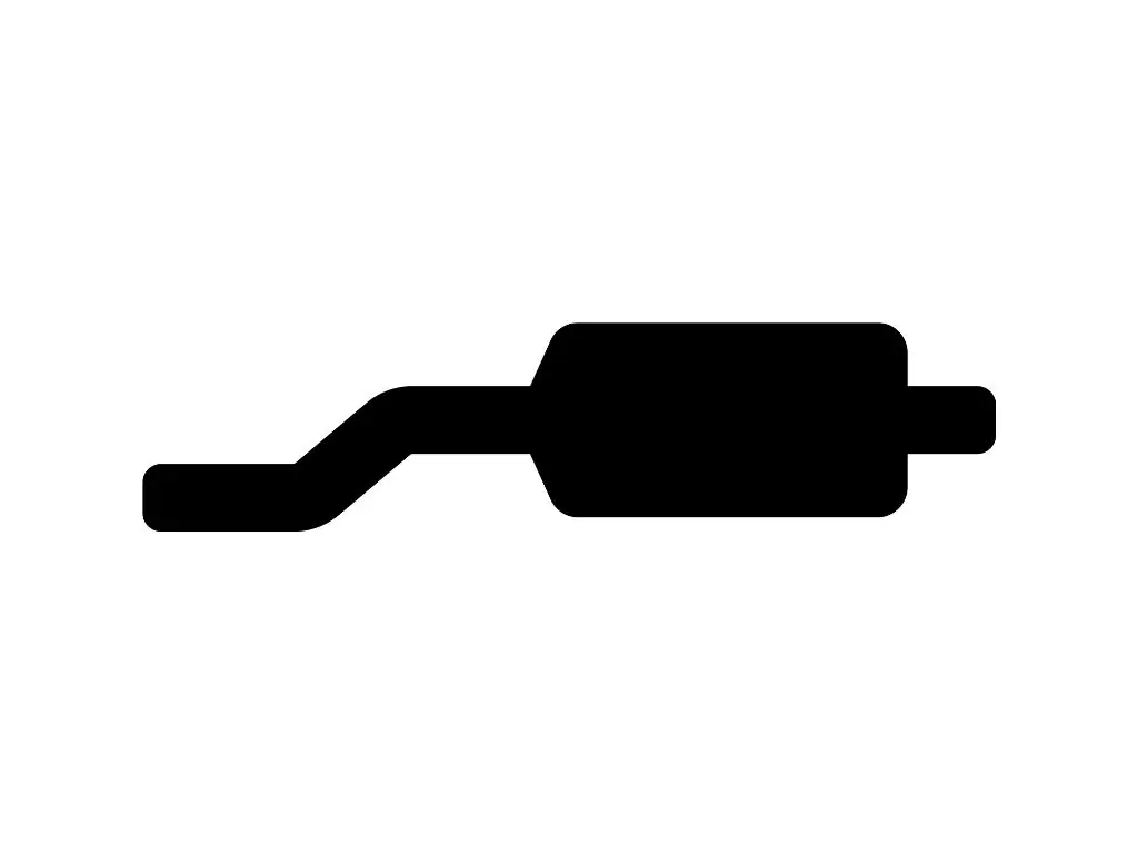 Muffler and Exhaust Pipe Silhouette Svg