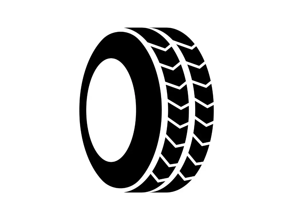 Car Tire and Wheel Silhouette Svg #3