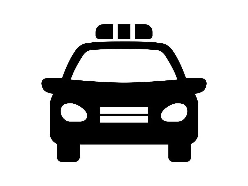 Police Car Silhouette Svg