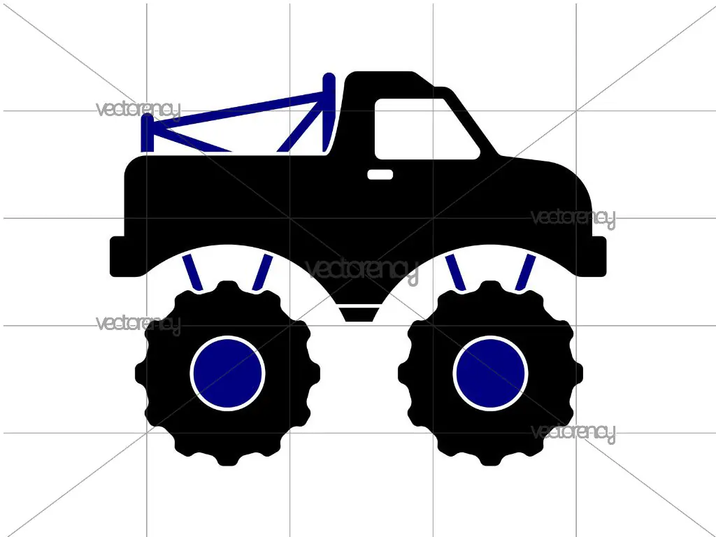 Monster Truck Silhouette Svg #4