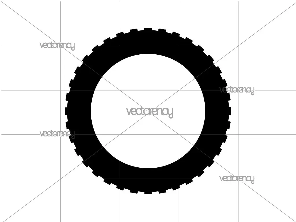 Car Tire and Wheel Silhouette Svg #4