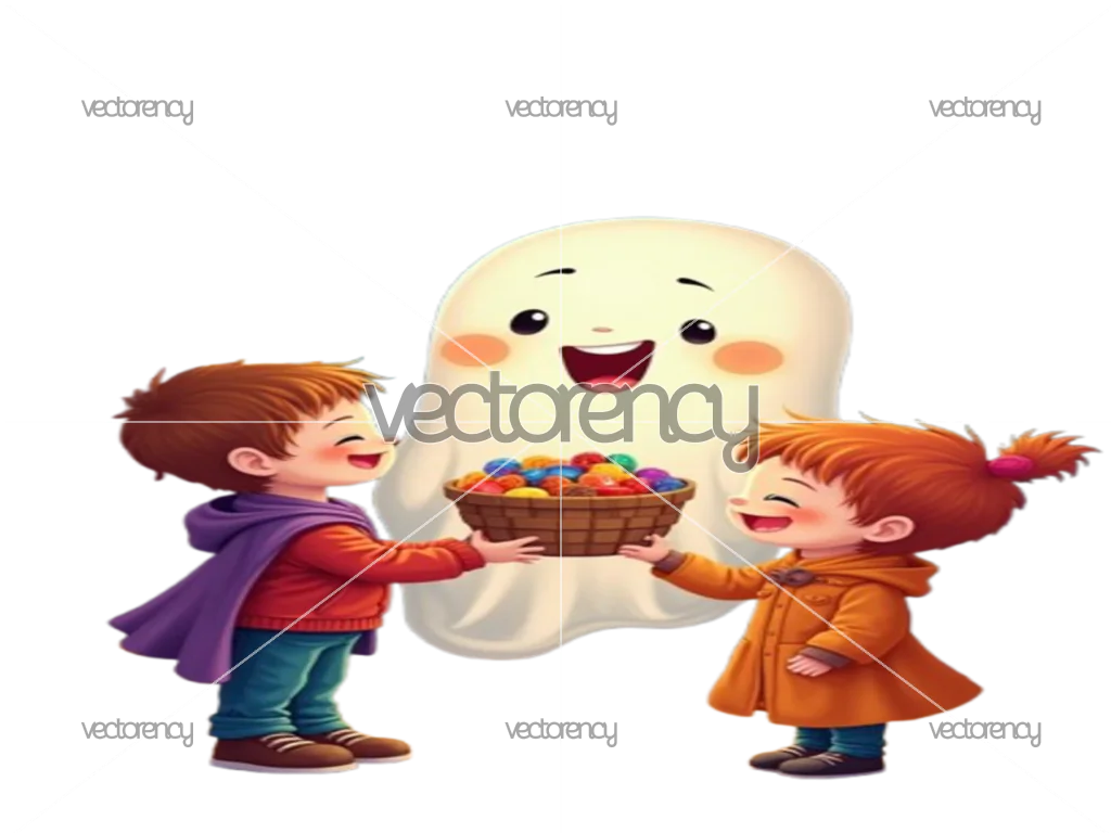 "Cute Cartoon Animal Pack – Chef Cat, Super Mouse, Sad Bear, Happy Ghost & School Bunny"