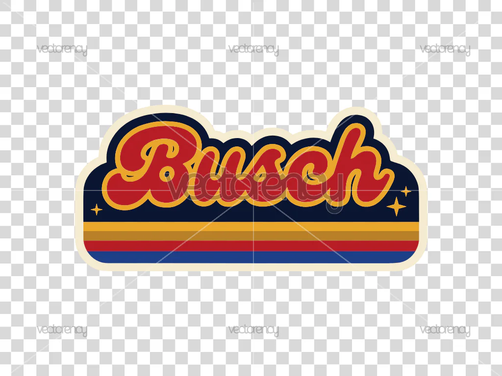 Busch Retro Beer Retro Logo PNG HD Transparent