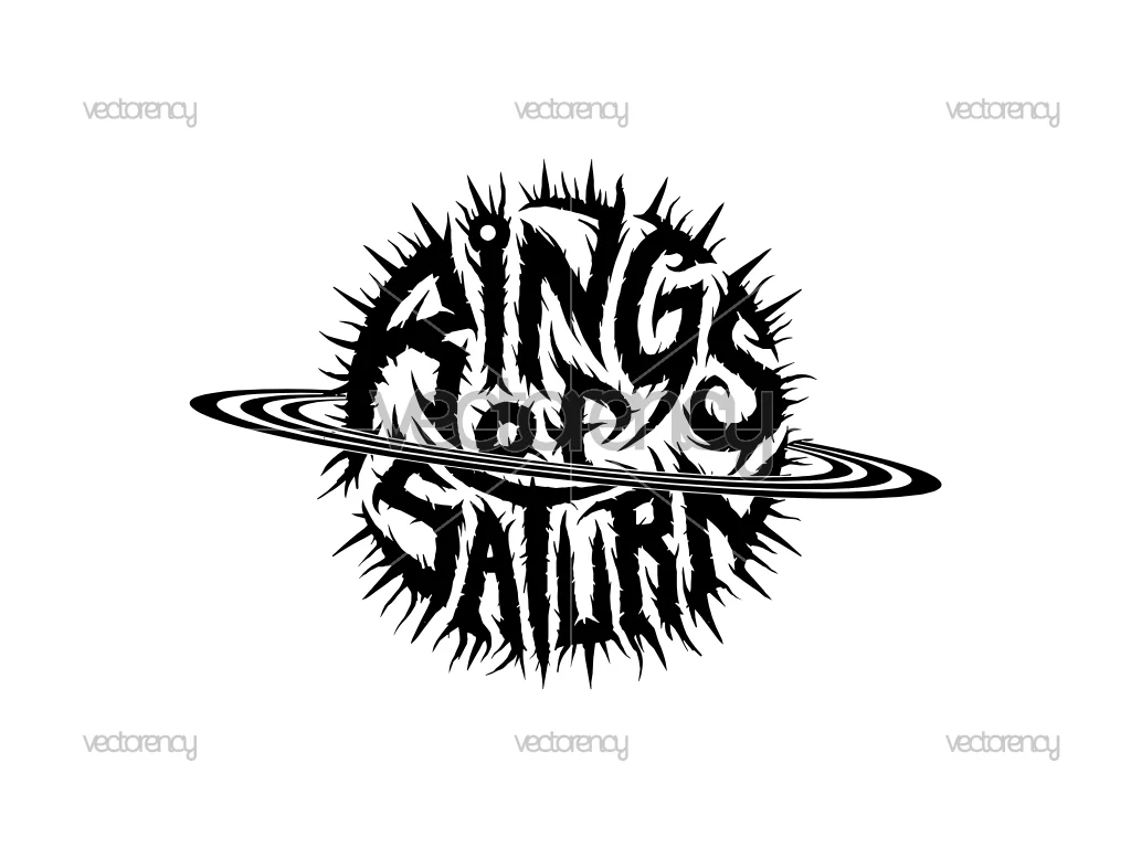 Rings of Saturn Band Logo Vector SVG PNG EPS