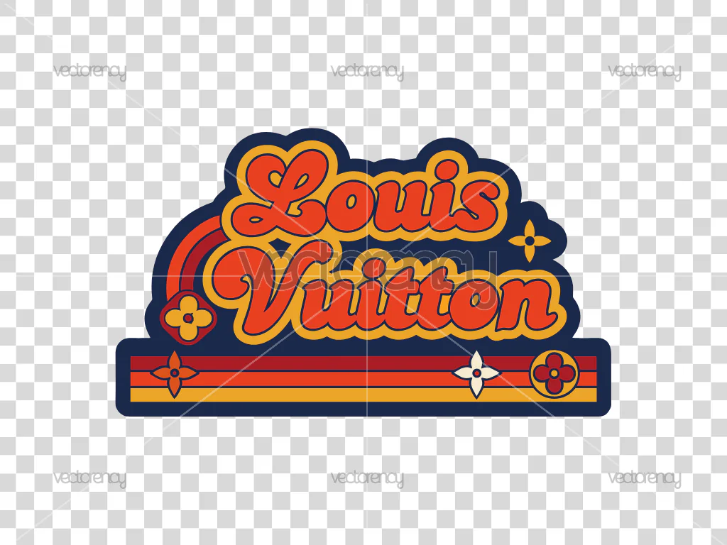 Louis Vuitton Retro Sticker File PNG Transparent SVG
