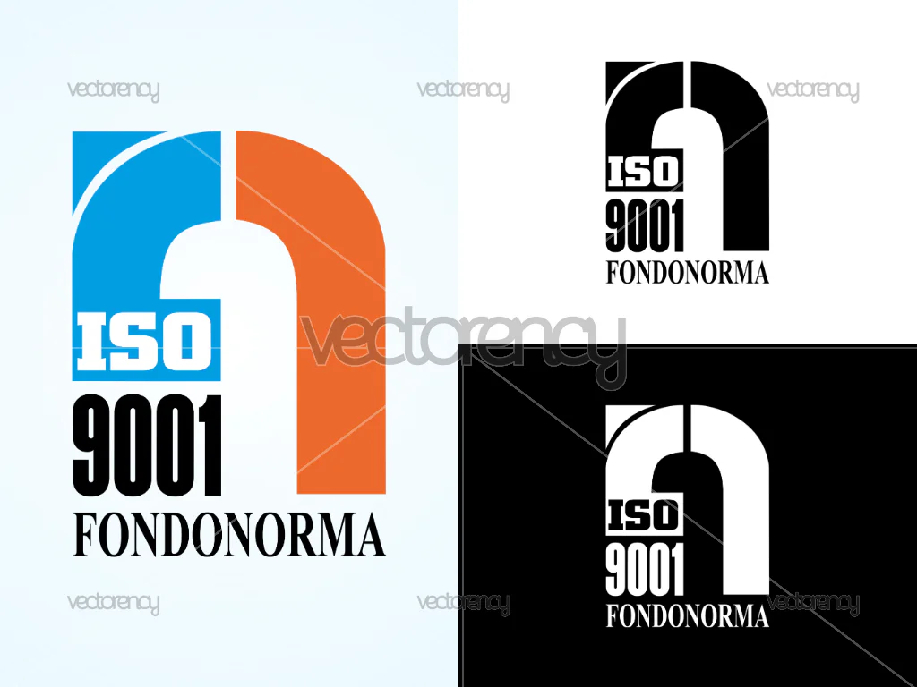 Fondonorma ISO 9001 Logo Vector SVG PNG Black White