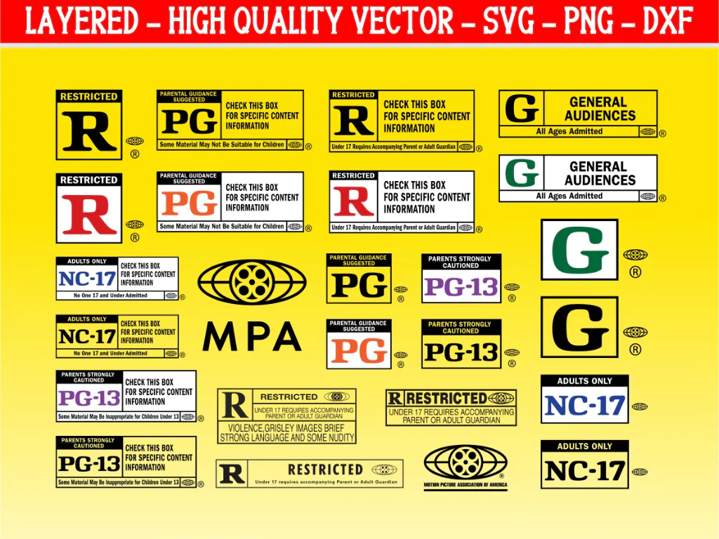 MPA Movie Ratings Logo SVG Vector Image PNG