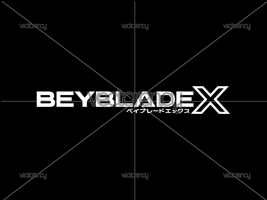 Beyblade X Logo SVG White PNG HD EPS DXF