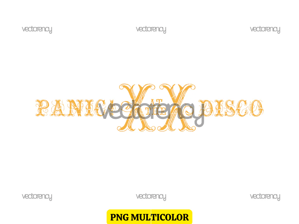 Panic at The Disco Logo 20th Anniversary Transparent PNG Vector SVG