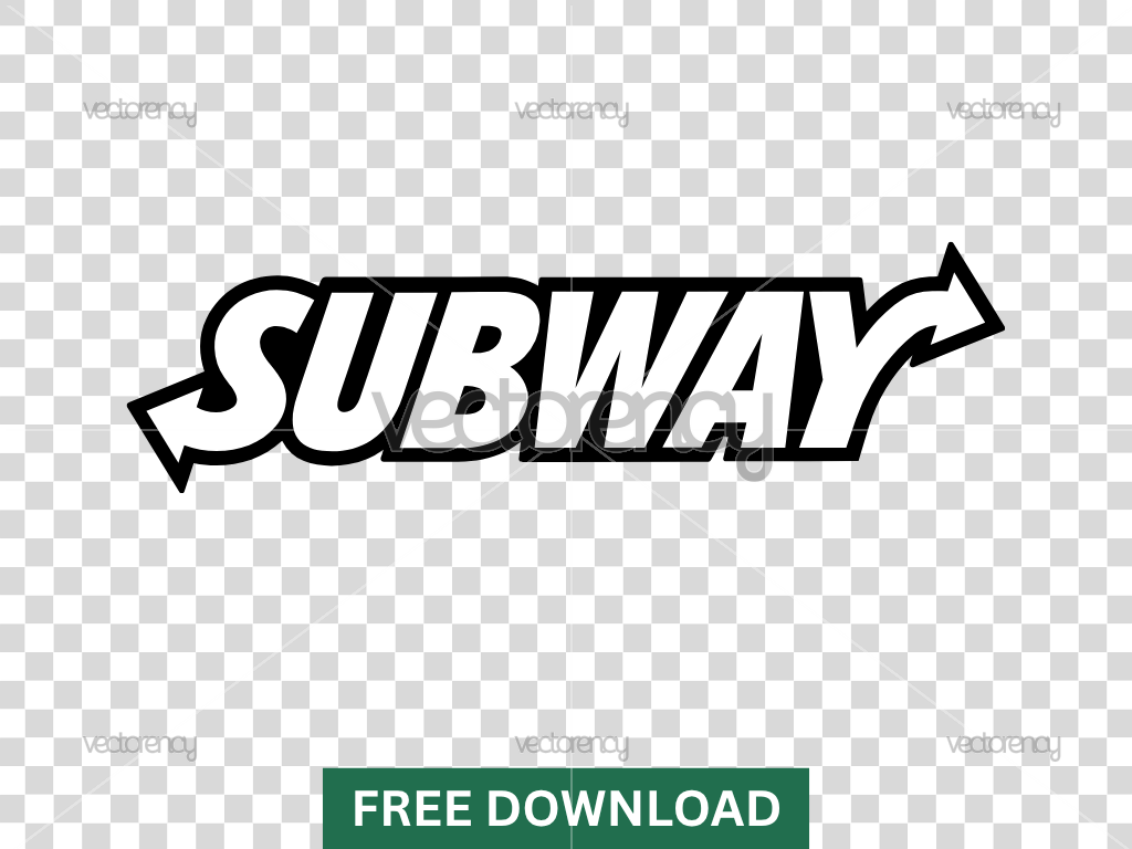 Subway Logo Black and White Vector PNG Transparent Free