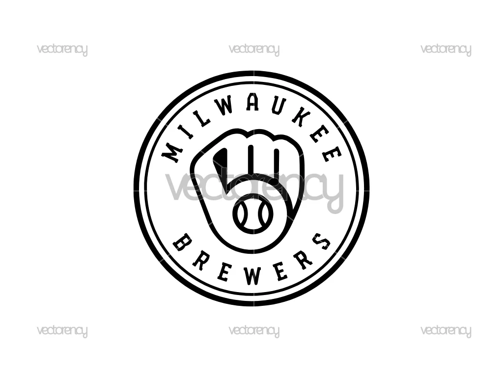 Milwaukee Brewers Logo Black Color SVG PNG EPS