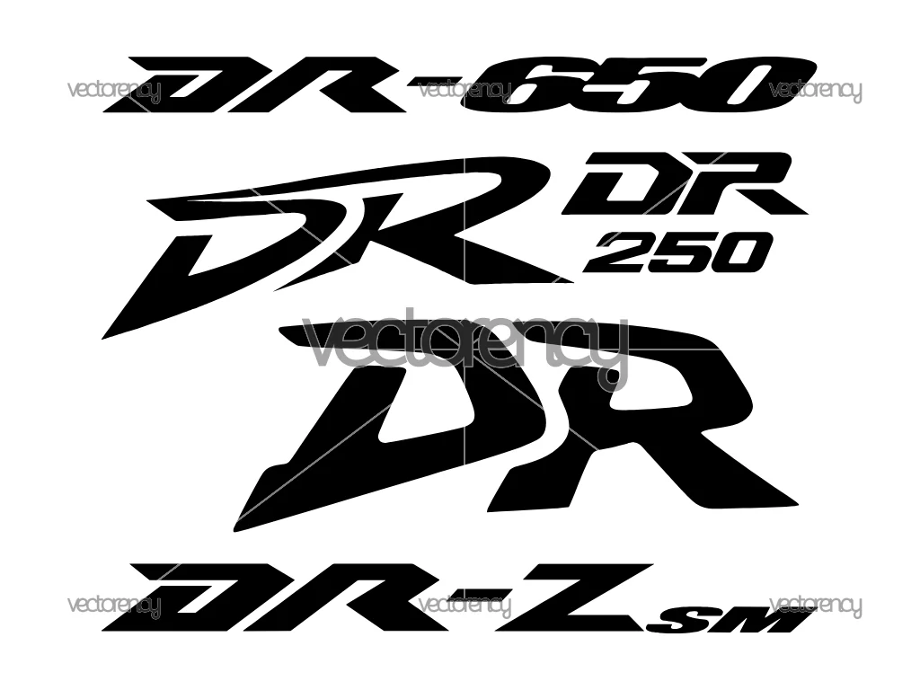 Suzuki DR Logo SVG DRZ DR250 Vector PNG DXF