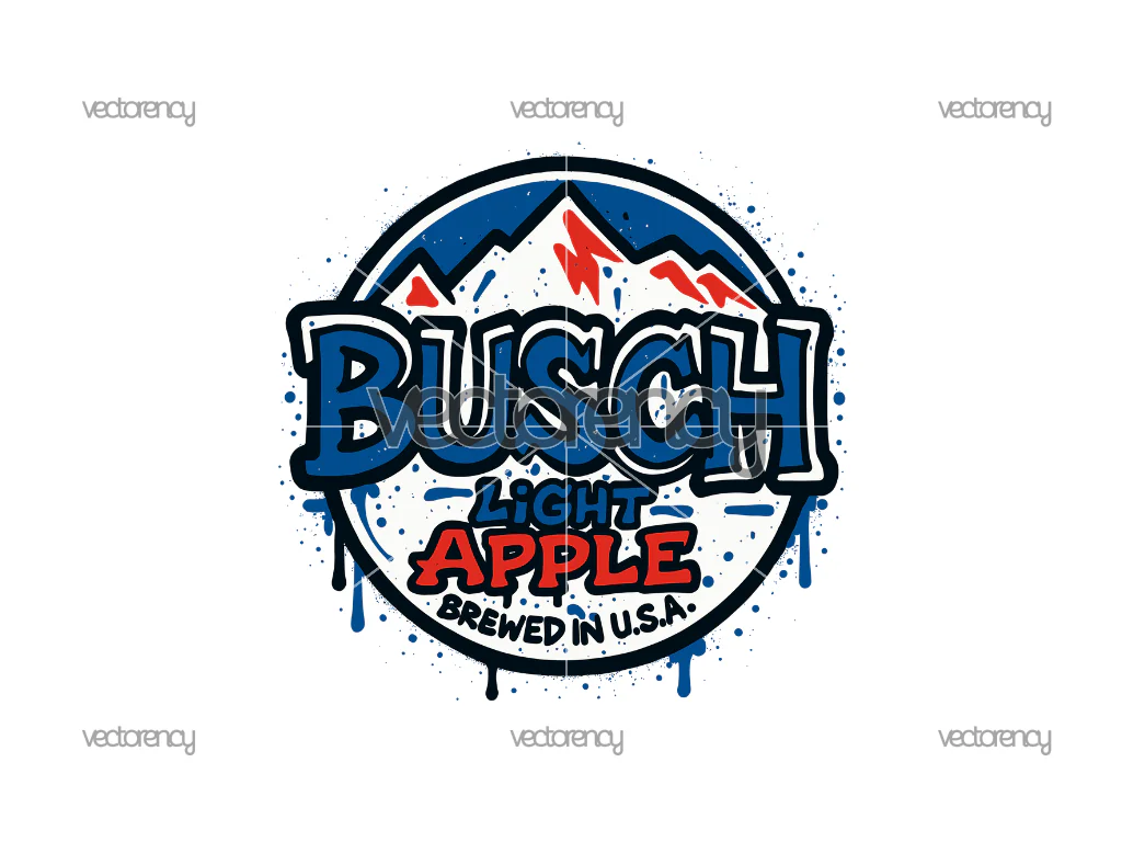 Busch Light Apple Logo PNG Air Brush New Concept
