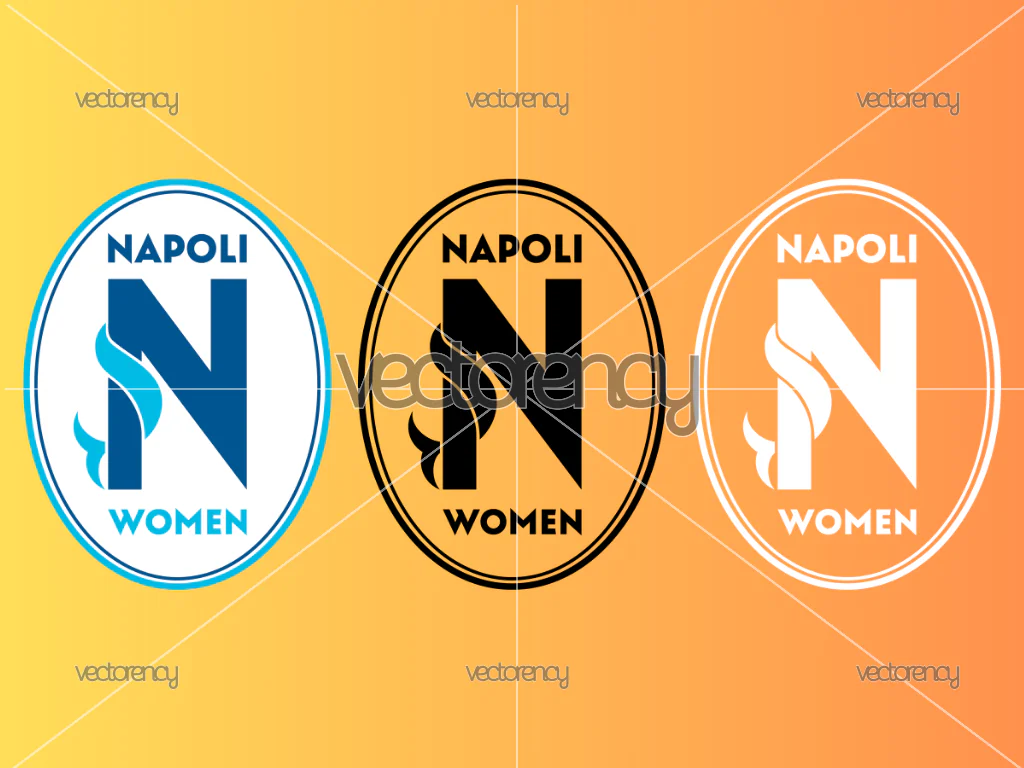 Napoli Women Logo SVG Layered PNG HD Black White