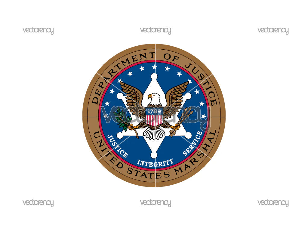Department of Justice United States Marshal Logo Download SVG EPS PNG
