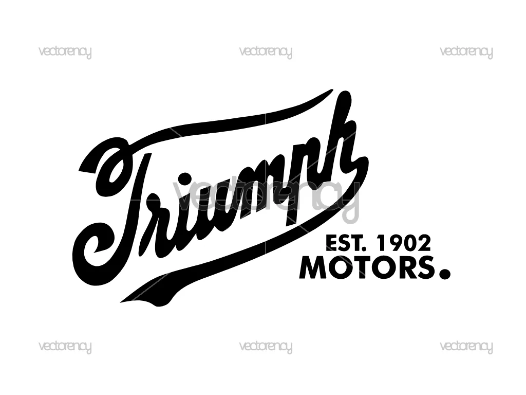 Vintage Triumph Motorcycle Logo SVG PNG EPS DXF