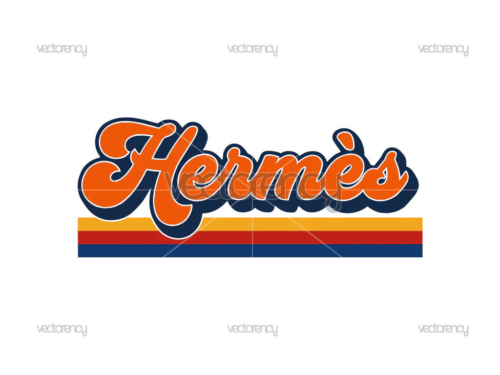 Hermes Inspired Retro Vintage Vector