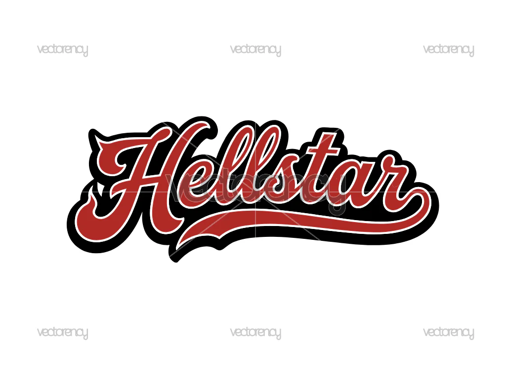 Hellstar Text Vector Logo Retro PNG SVG