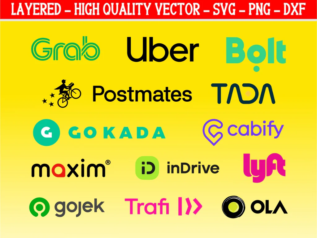 Taxi Booking Rideshare Logo Vector SVG PNG