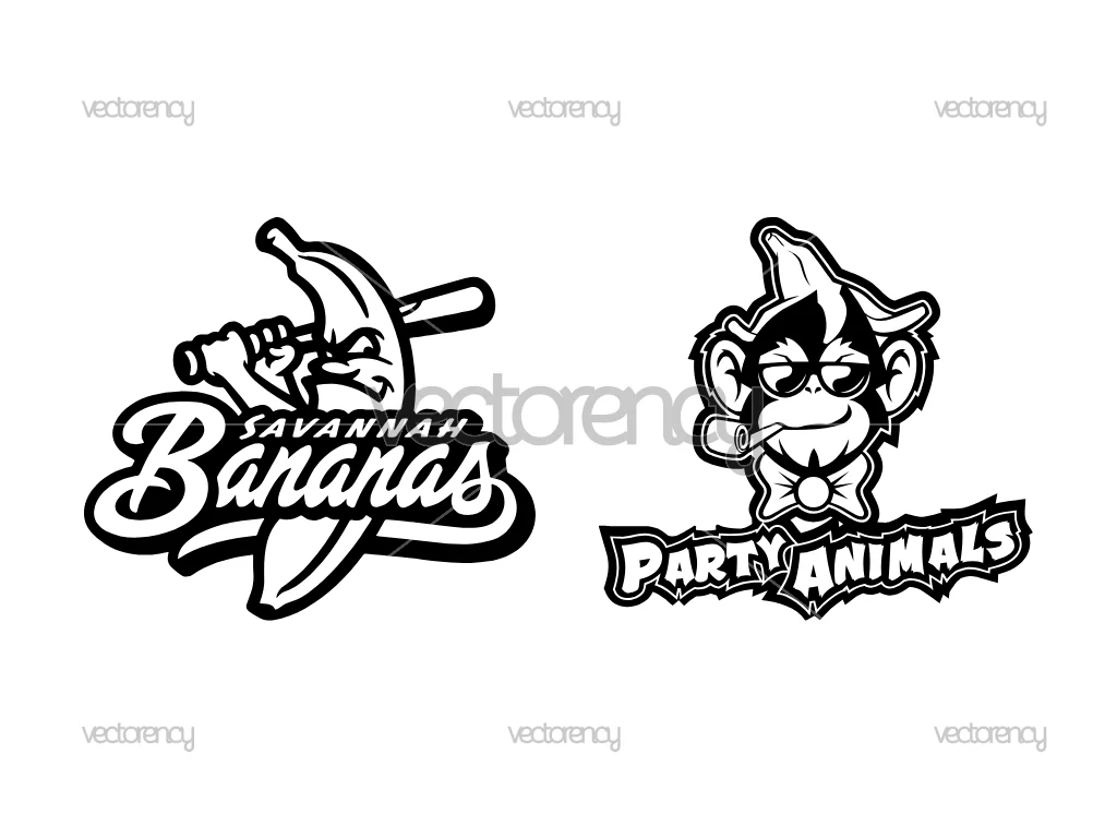 Savannah Bananas The Party Animals Logo SVG Vector Download