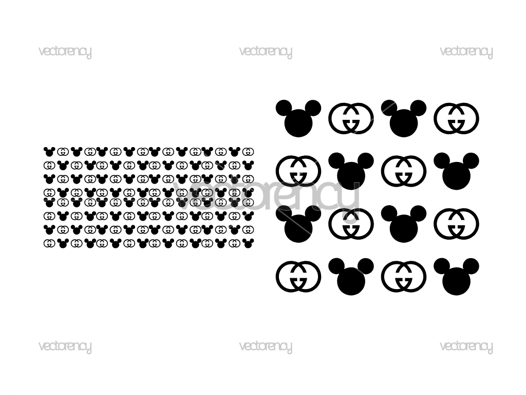 Gucci Mickey Mouse Pattern