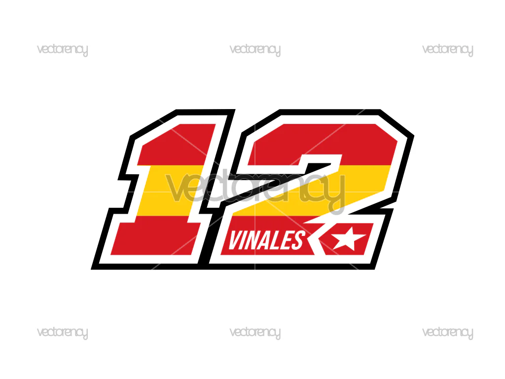 Maverick Vinales 12 Aprilia Racing Rider Vector PNG